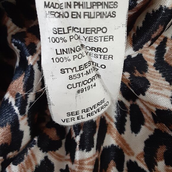 City Triangles Dress Size Medium Leopard Print Mini Dress, Padded Bra - Picture 6 of 7